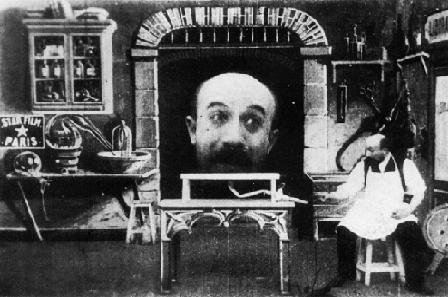 l'homme à la tête de caoutchouc - George Méliès - 1901 screenshot d'un film de Geroge Méliès 1901